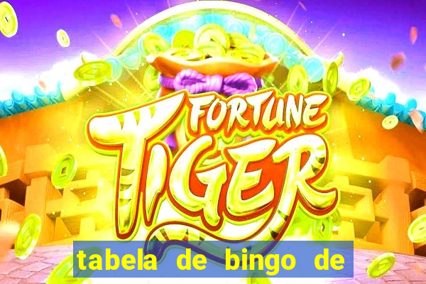 tabela de bingo de 1 a 100